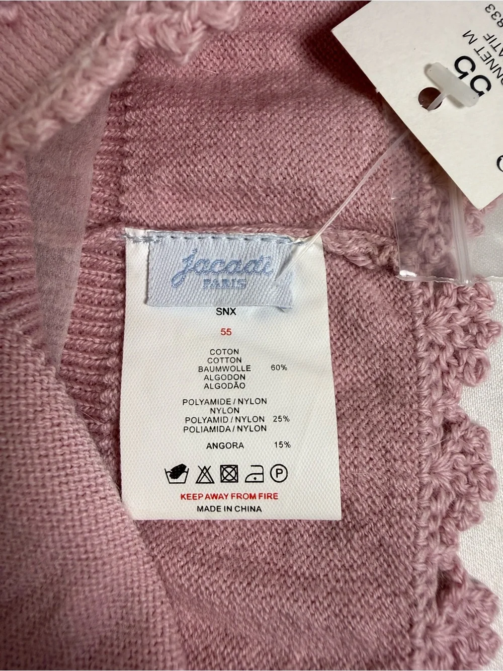 Baby Pink Lace Bonnet 👶✨ Classic & Elegant – Jacadi Paris